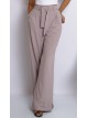 00855 Брюки из костюмной ткани какао