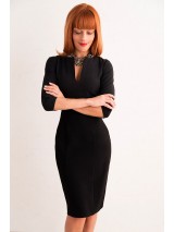 00276 Платье черное с вырезом