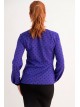 00279 Блуза и креп-шифона фиолетовая с длинным рукавом