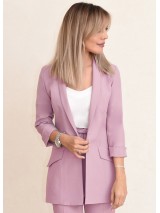 00830 Пиджак на подкладе розво-пудровый из костюмной ткани Ламборджини