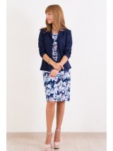 00208 Жакет трикотажный синий