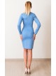 00555 Платье из Лакосты голубое с запахом